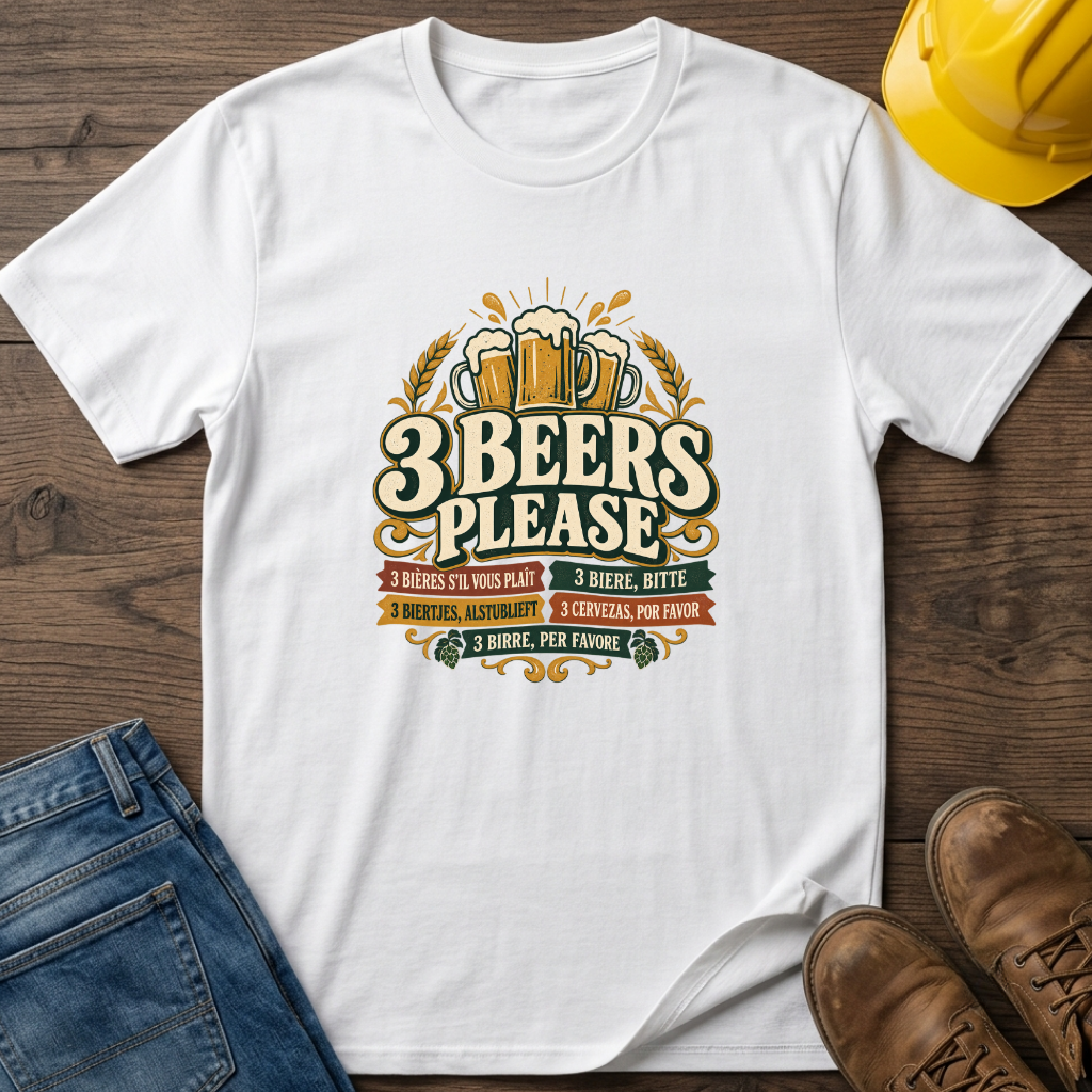 3 Beers Please T-Shirt