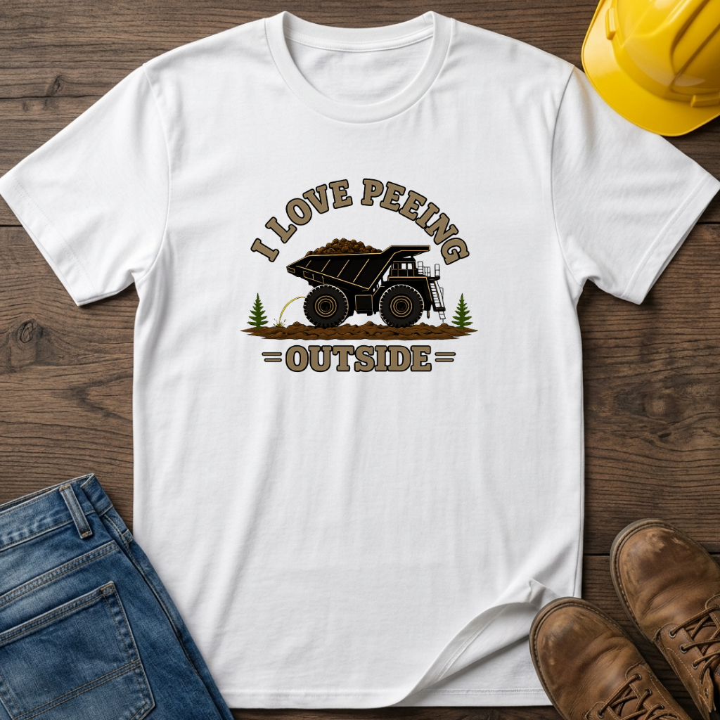 I Love Peeing Outside - Dump Truck T-Shirt