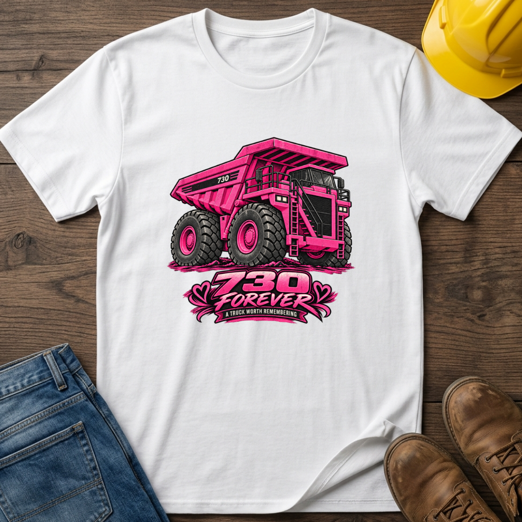 Pink Dump Truck 730 T-Shirt